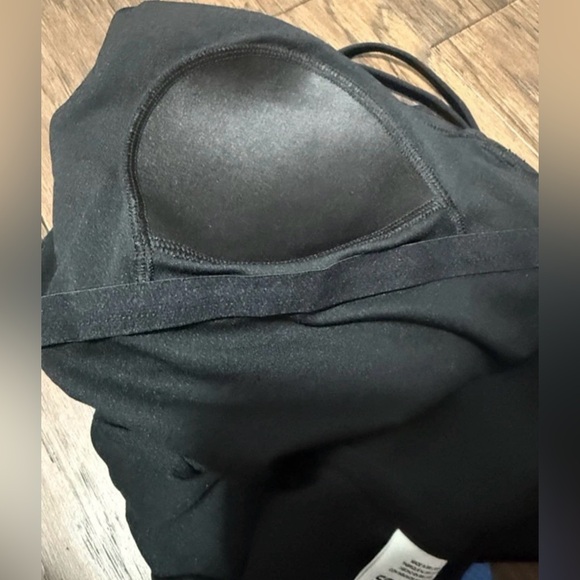 New Speedo One Piece Swimsuit Solid Black Double Strap Criss Cross Swimwear Sz L - Picture 11 of 13